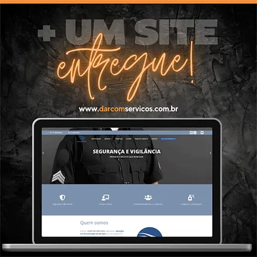 Criação de site para o cliente Darcom Serviços, em WordPress, adminstrável e respnsivo