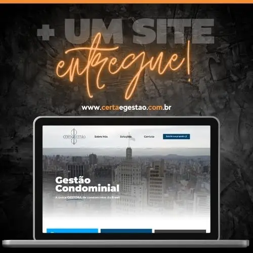 Criação do site - cliente - Certa Gestão - Soluções para condomínios - São Paulo