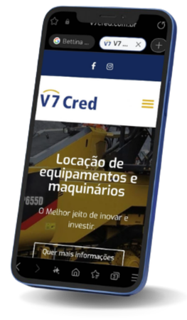 Imagem ilustrativa de um site em um smartphone