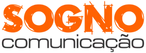 Imagem do Logo da Agência Sogno Comunicação - cores laranja e preto