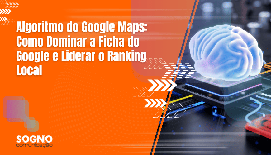 Imagem de capa do Artigo: Algoritmo do Google Maps, a maior parte com a cor laranja e a parte a direita com um monitor ligado mostrando notícias