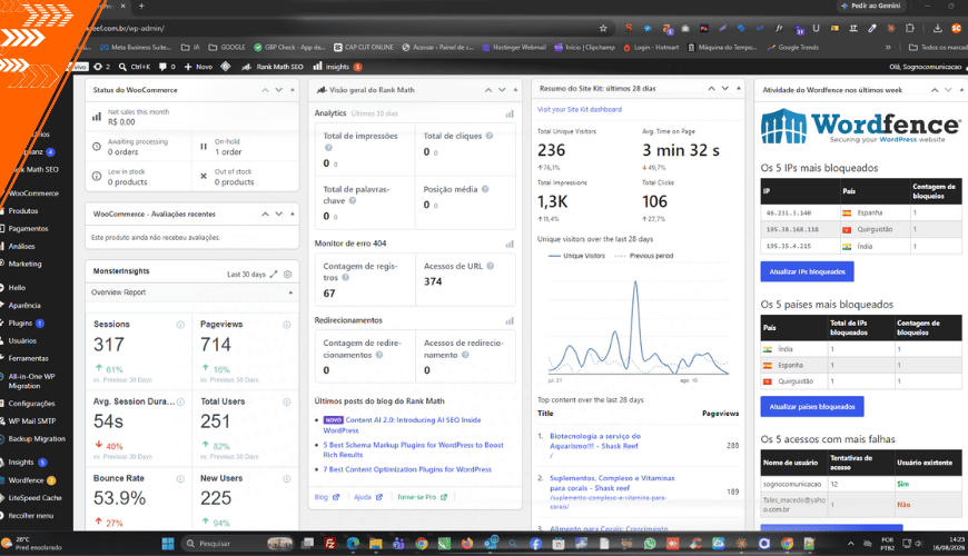 Criação e desenvolimento de sites personalizados em WordPress
